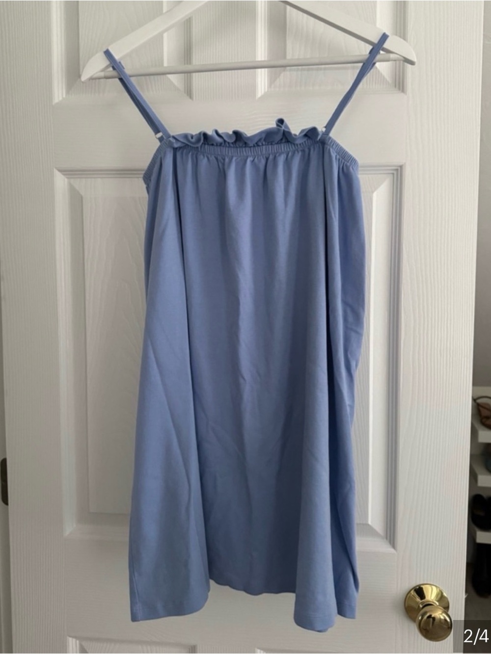 Lake pajamas Pima Ruffle Nightgown in
Hydrangea size small - Picture 2 of 4